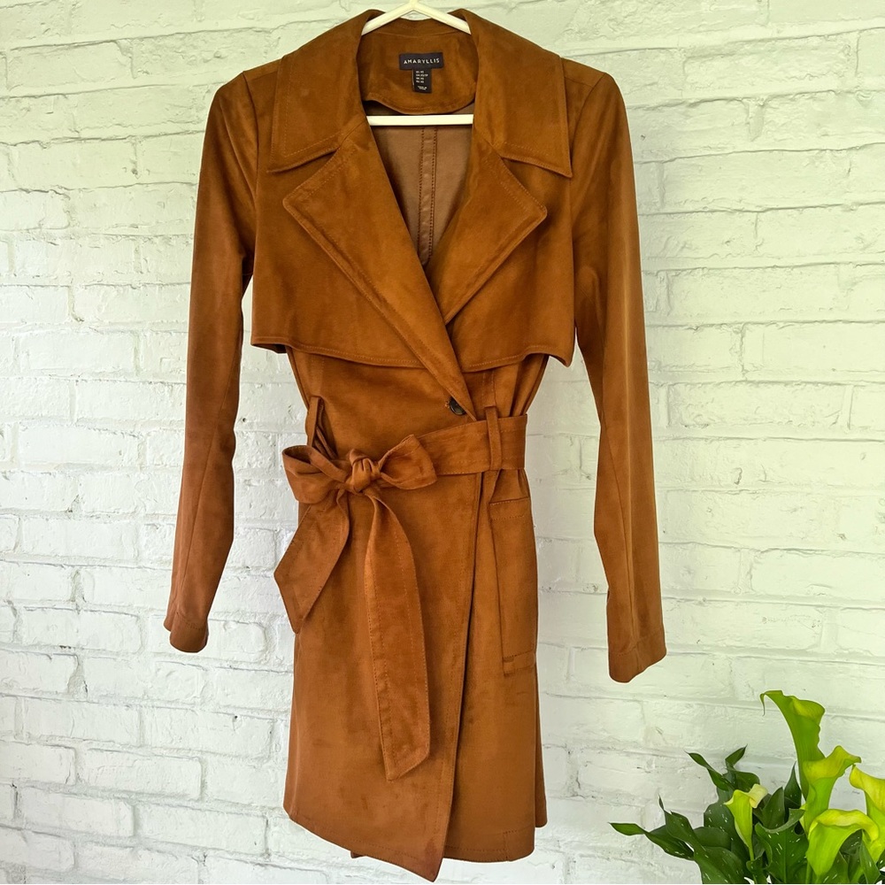 AMARYLLIS Faux Suede Trench - Picture 9 of 10